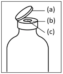 A black and white drawing of a bottle
Description automatically generated