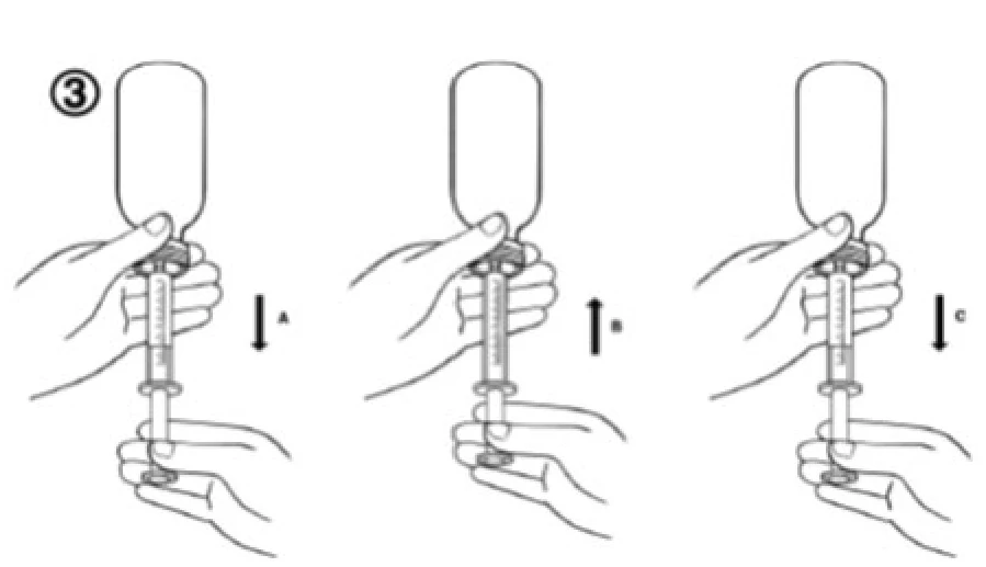A diagram of a syringe being held by a syringe

Description automatically generated 