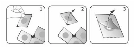 Peel off blister instructions
