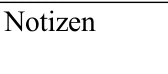 Feld für Notizen