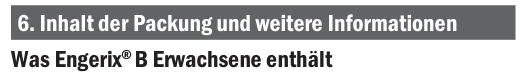 Was Engerix® B Erwachsene enthält
